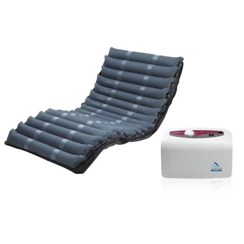 DOMUS 3 - KIT ANTIDECUBITO A CICLO ALTERNATO E STATICO - A 2 VIE - Materasso Nylon® + TPU traspirante/ impermeabile (200 x 90 x 13 h cm) 17 ELEMENTI INTERCAMBIABILI E COMPRESSORE CON REGOLAZIONE - PER PIAGHE DA DECUBITO FINO AL III STADIO