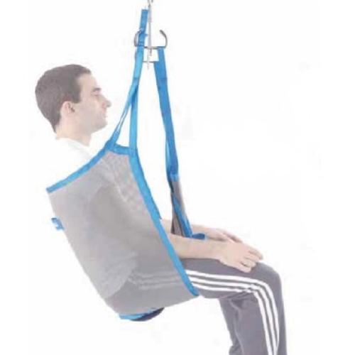 Imbracatura standard in rete (Taglia L) per sollevamalati SENZA POGGIATESTA  (Portata max 250 kg) - Testata da istituto accreditato nel rispetto dei requisiti previsti dalla norma tecnica UNI EN ISO 10535.