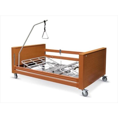 "LETTO XXL" ELETTRICO ELEVABILE H 31-71 cm (RETE 120 x 200 cm) PESO PAZIENTE MAX 135 kg - PORTATA MAX IN SICUREZZA 180 kg (Funzione Trendelenburg e Anti-Trendelenburg) CON SPONDE E 4 RUOTE PIROETTANTI CON FRENO