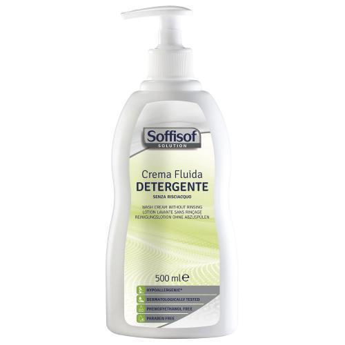 WASH CREAM - CREMA FLUIDA 3 in 1 DETERGENTE, IDRATANTE E LENITIVA (500 ml) - A BASE DI GLICERINA, UREA, BURRO DI KARITE' E OLIO DI MANDORLE DOLCI - SENZA PARABENI (pH 5/6) DERMATOLOGICAMENTE TESTATO - TRATTAMENTO INTENSIVO DELLA PELLE SENSIBILE 