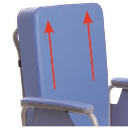 COMODA (Seduta 40 cm - INGOMBRO 60) CON SCHIENALE RECLINABILE E FRENO OPERATORE - IN ACCIAIO VERNICIATO - Poggiapiedi e poggiapolpacci regolabili in altezza - Pedane elavabili ed estraibili lateralmente - WC estraibile e lavabile