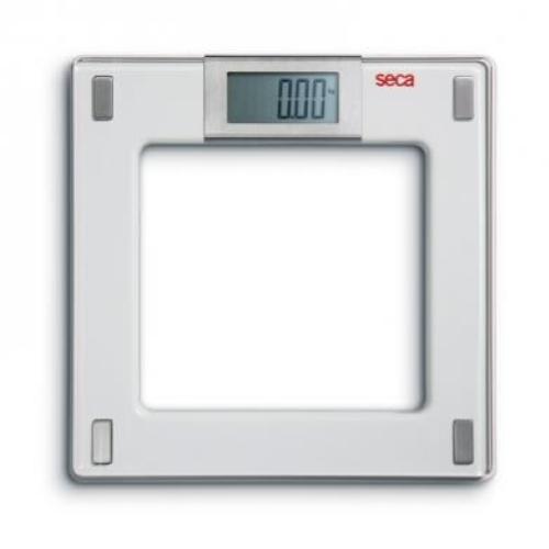 SECA - Bilancia digitale con pedana in vetro. Portata 150 kg - divisione 100 g.  uso privato