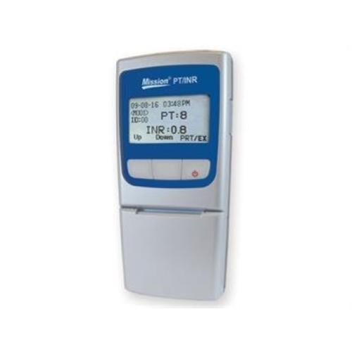 COAGULOMETRO PER PT/INR - SISTEMA DI CONTROLLO DI COAGULAZIONE MISSION®, risultati in circa 2 minuti, facile utilizzo, necessita una sola goccia di sangue capillare, funziona con 4 batterie AA o adattatore standard AC