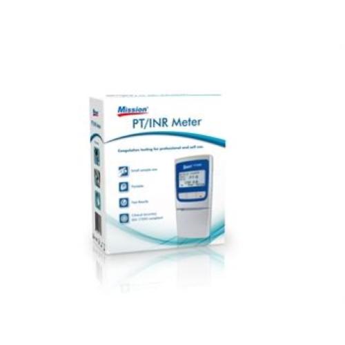 COAGULOMETRO PER PT/INR - SISTEMA DI CONTROLLO DI COAGULAZIONE MISSION®, risultati in circa 2 minuti, facile utilizzo, necessita una sola goccia di sangue capillare, funziona con 4 batterie AA o adattatore standard AC