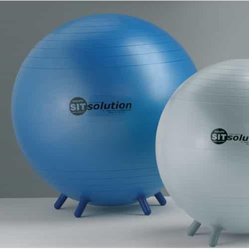 PALLA PER POSTURA "SIT SOLUTION" (Grigio) - DIAMETRO 55 cm (Altezza persona 155 cm) dotata di piedini permette di mantenere una corretta postura