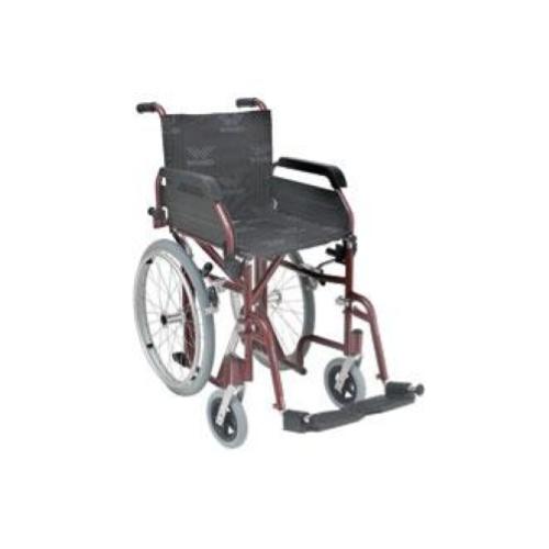 CARROZZINA SLIM PLUS - SEDUTA 43 cm - PIEGHEVOLE - IN ACCIAIO VERNICIATO - appositamente studiata per passaggi stretti - Ingombro massimo 52.5 cm