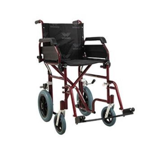 CARROZZINA SLIM TRANSIT - SEDUTA 43 cm - PIEGHEVOLE - IN ACCIAIO VERNICIATO - appositamente studiata per passaggi stretti - Ingombro massimo 52.5 cm