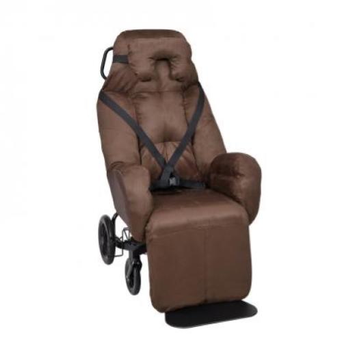 POLTRONA GERIATRICA ELYSEE N - SEDUTA 38cm - con poggiagambe ad elevazione manuale - sedile reclinabile - cintura di contenimento - freni con pedali accessibili da 3 lati - rivestimenti sfoderabili e lavabili a 30°.