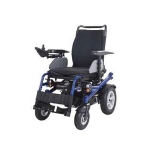 ROC 4 - Carrozzina elettronica, compatta per uso esterno - 4 sospensioni indipendenti regolabili - Seduta regolabile - Braccioli estraibili e regolabili in altezza - basculamento elettronico da 0°a 23° - Cintura pelvica e ruotine anti-ribaltamento