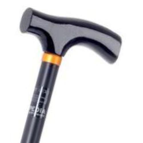 BASTONE REGOLABILE (Alluminio) CON MANICO A "T" - ALTEZZA REGOLABILE 79÷102 cm - PORTATA MAX 110 kg - CON IMPUGNATURA IN LEGNO E PUNTALI ANTISCIVOLO - IN ALLUMINIO