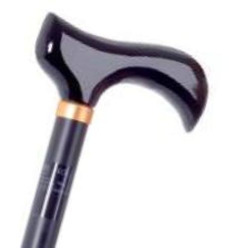 BASTONE REGOLABILE (Alluminio) CON MANICO DERBY - ALTEZZA REGOLABILE 79-102cm - PORTATA MAX 110kg - CON IMPUGNATURA IN LEGNO E PUNTALI ANTISCIVOLO - IN ALLUMINIO