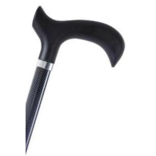 BASTONE REGOLABILE IN ALLUMINIO CON MOTIVO OPTICAL BLACK CON MANICO DERBY - ALTEZZA REGOLABILE 68-90.5cm - Puntale 6cm - PORTATA MAX 100kg - CON IMPUGNATURA IN PVC E PUNTALI ANTISCIVOLO