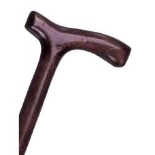 BASTONE (F) IN LEGNO DI FAGGIO NATURALE CON MANICO A "T" - lunghezza 92 cm - DA DONNA