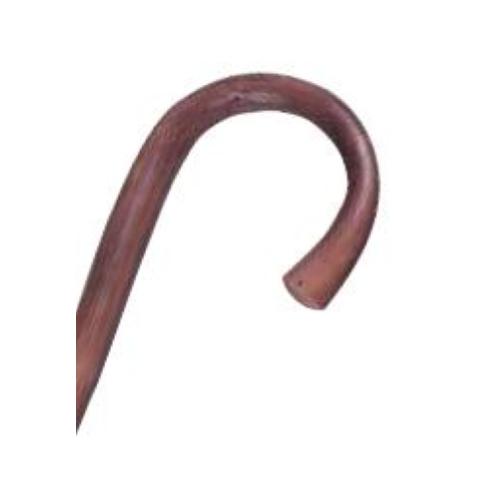 BASTONE (M) IN LEGNO DI CASTAGNO NATURALE CON MANICO CURVO - lughezza 92 cm - DA UOMO