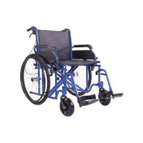 CARROZZINA EXCEL PLUS HD - SEDUTA 56 cm -  BARIATRICA PIEGHEVOLE - IN ACCIAIO VERNICIATO A DOPPIA CROCIERA - FRENO OPERATORE - BRACCIOLI REGOLABILI - FORCELLA ANTERIORE E PEDANE POGGIAPIEDE RINFORZATE - RIVESTIMENTI IN NYLON LAVABILI
