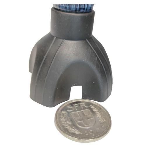 BASTONE REGOLABILE IN ALLUMINIO CON MOTIVO OPTICAL BLU CON MANICO DERBY - ALTEZZA REGOLABILE 68-90.5cm - PORTATA MAX 100kg - CON IMPUGNATURA IN PVC E PUNTALI ANTISCIVOLO