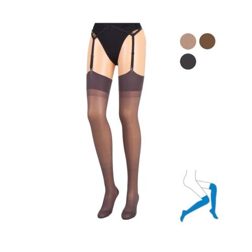 CALZA PER REGGICALZE 70 (Seta) - TAGLIA I (XS) - (Peso 43-52Kg) - Supporto classe II (Media), Supporto classe II (Media) - Calza per reggicalze, forma anatomica molto accurata e lavorazione particolare sul tallone e sulla punta 