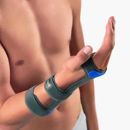 STECCA DORSALE PER TUNNEL CARPALE - TG. L (19-21 cm) - DESTRA - (BLU) - Steccobenda dorsale morbida - Stanghetta palmare 