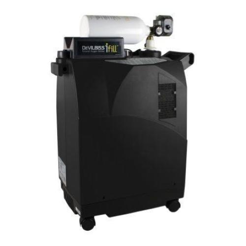 DEVILBISS Stazione di rifornimento di ossigeno domestico - iFill con 1 bombole PulseDose -  riempimento rapido e conveniente della bombola