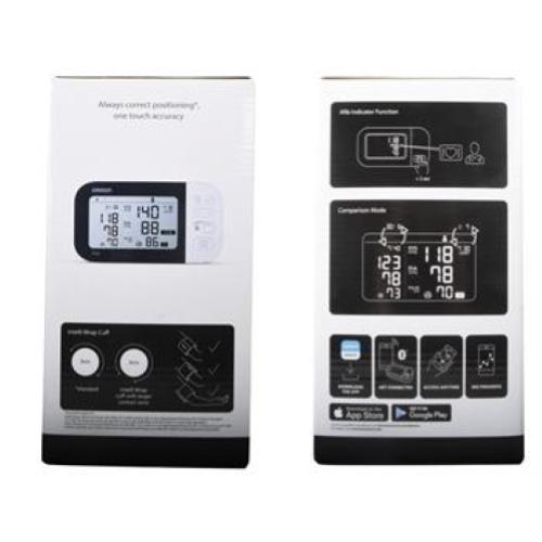 OMRON M7 INTELLI IT - HEM-7361T-EBK con bracciale Intelli Wrap 22-42 cm, Clinicamente validato, Rilevatore battito irregolare: AFib, Connessione App/Bluetooth