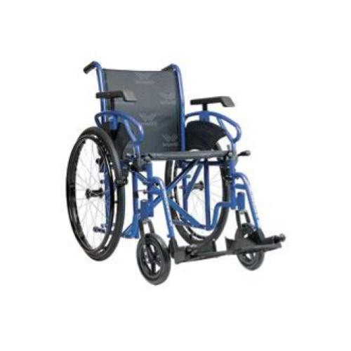 MILLENIUM 3 (SEDUTA 50cm) - CARROZZINA AUTOSPINTA IN ACCIAIO, PIEGHEVOLE, BRACCIOLI-RUOTE-PEDANE REGOLABILI, RUOTE ESTRAIBILI