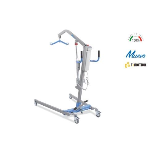 SOLLEVAMALATI ELETTRICO TiMOTION Muevo (Portata max 200 kg) INGOMBRO STANDARD - Acciaio verniciato – Apertura gambe a pedale – 4 ruote piroettanti 10 cm di cui 2 con freno - Pulsante per stop di emergenza