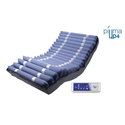 PIUMA UP4 - KIT ANTIDECUBITO A CICLO ALTERNATO – MATERASSO NYLON+TPU (120 X 200 CM H 20,3 CM) 20 ELEMENTI INTERCAMBIABILI E COMPRESSORE CON REGOLAZIONE - Indicato per la prevenzione delle piaghe da decubito fino al IV stadio