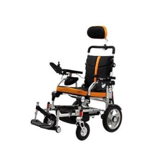 BUTTERFLY PRO 2.0 - Carrozzina elettronica, pieghevole per uso interno/esterno - Peso 35kg - Port. max 150 kg - Braccioli, pedana e schienale regolabili - Chiusura semplice per trasporto in auto - Ruote anteriori piene con sospensiioni - Joystick dx o sx