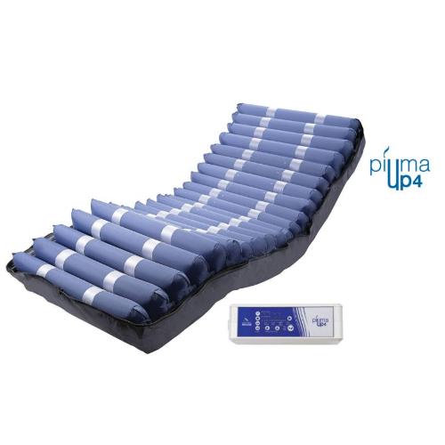 PIUMA UP4 - KIT ANTIDECUBITO A CICLO ALTERNATO – MATERASSO NYLON+TPU (86 X 208 CM H 20,3 CM) PORTATA MAX 200 KG - 21 ELEMENTI INTERCAMBIABILI E COMPRESSORE CON REGOLAZIONE - Indicato per la prevenzione delle piaghe da decubito fino al IV stadio