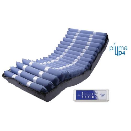 PIUMA UP4 - KIT ANTIDECUBITO A CICLO ALTERNATO E STATICO - Materasso Nylon+PVC (200 x P:86 x H:21 cm) 20 ELEMENTI INTERCAMBIABILI - COMPRESSORE CON REGOLAZIONE - PREVENZIONE PIAGHE DA DECUBITO DI IV STADIO