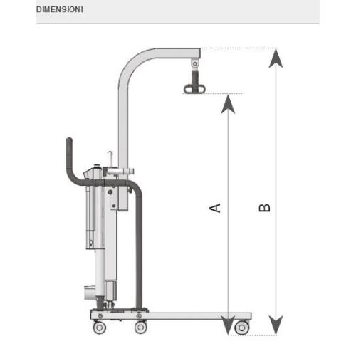 BRACCIO DI SOLLEVAMENTO PER MUEVO HOME (RI905) - Grazie al braccio centrale di sollevamento il Muevo HOME può diventare velocemente un sollevamalati