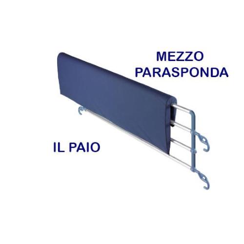 MEZZO PARASPONDE IN POLIURETANO (Paio - 2 pz) (950 x 30 x 450 mm) CON INNESTI AD INCASTRO + FISSAGGIO - PER LETTI DA DEGENZA- RIVESTIMENTI DI RICAMBIO DISPONIBILI - fodera asportabile e sanificabile