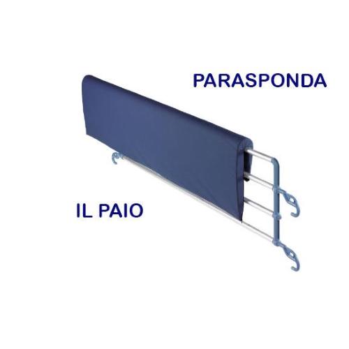 PARASPONDE IN POLIURETANO (Paio - 2 pz) (1900 x 30 x 450 mm) CON INNESTI AD INCASTRO + FISSAGGIO - PER LETTI DA DEGENZA - RIVESTIMENTI DI RICAMBIO DISPONIBILI - fodera asportabile e sanificabile 