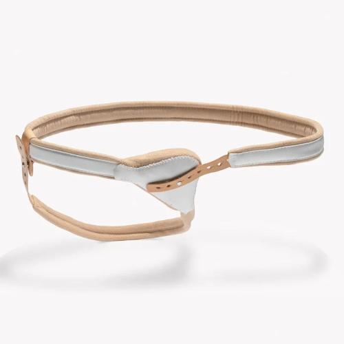 BORT HerniaFix® - Cinto per ernia - SX - TG. 90 (Giro fianchi 88 - 93 cm) (Colore: Beige) con pelotta anatomica unilaterale - Cinto rigido per l'anca - Cinghia femorale antiscivolamento