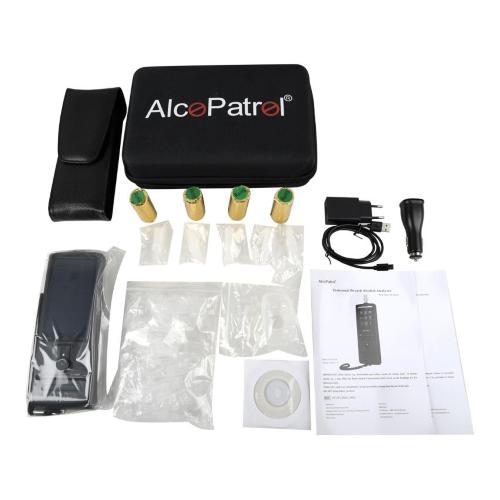 ETILOMETRO PROFESSIONALE AP 338 - Con sensore a cella - TOUCHSCREEN - STAMPANTE IN DOTAZIONE - Auto ricalibrazione: sostituzione facile del modulo precalibrato - 150.000 memorie test completi - BORSA DI TRASPORTO - BATTERIA RICARICABILE