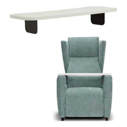 OPTIONAL - TAVOLINO FLY (GRIGIO SCURO) ESCLUSIVO Tavolino mobile che si adatta a tutte le nostre poltrone anche con braccioli fissi - Facile da montare e permette alla poltrona di essere utilizzata come normale seduta di un tavolo da pranzo. 