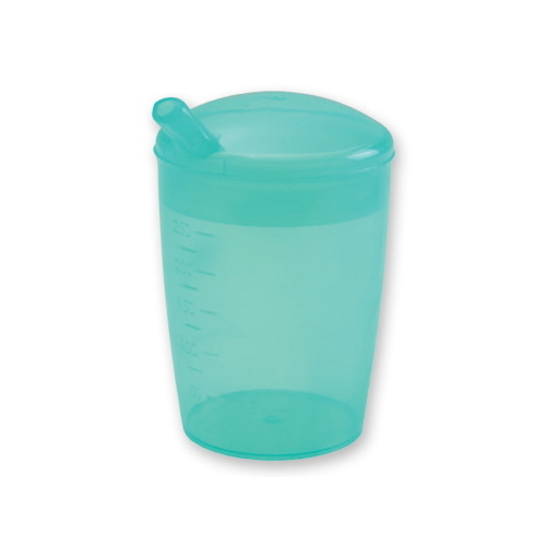BICCHIERE IN PLASTICA (CONF. DA 50 PZ) - Capacità: 250 ml; Graduato a 25 ml - In polipropilene con coperchio separato e beccuccio - Autoclavabile - Lavabile in lavastoviglie - Non adatto al microonde